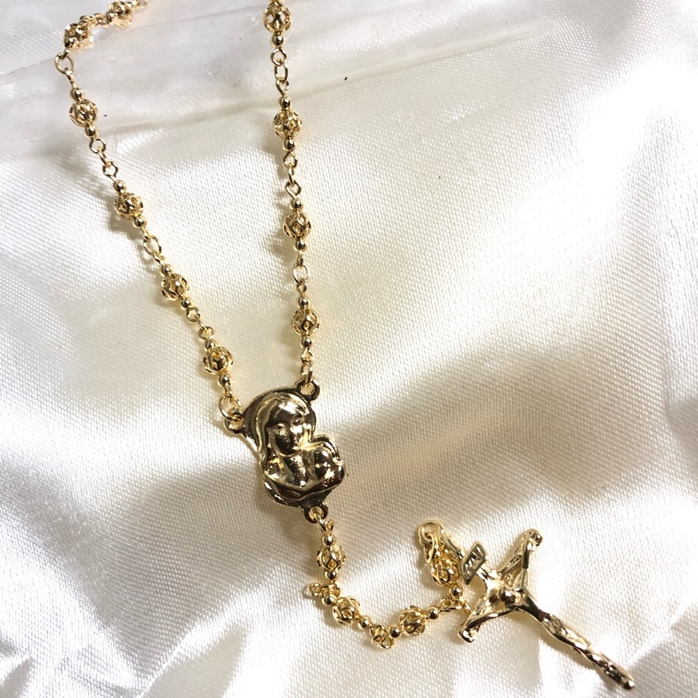 18k Gold Filled Rosary - Picture 1 of 3